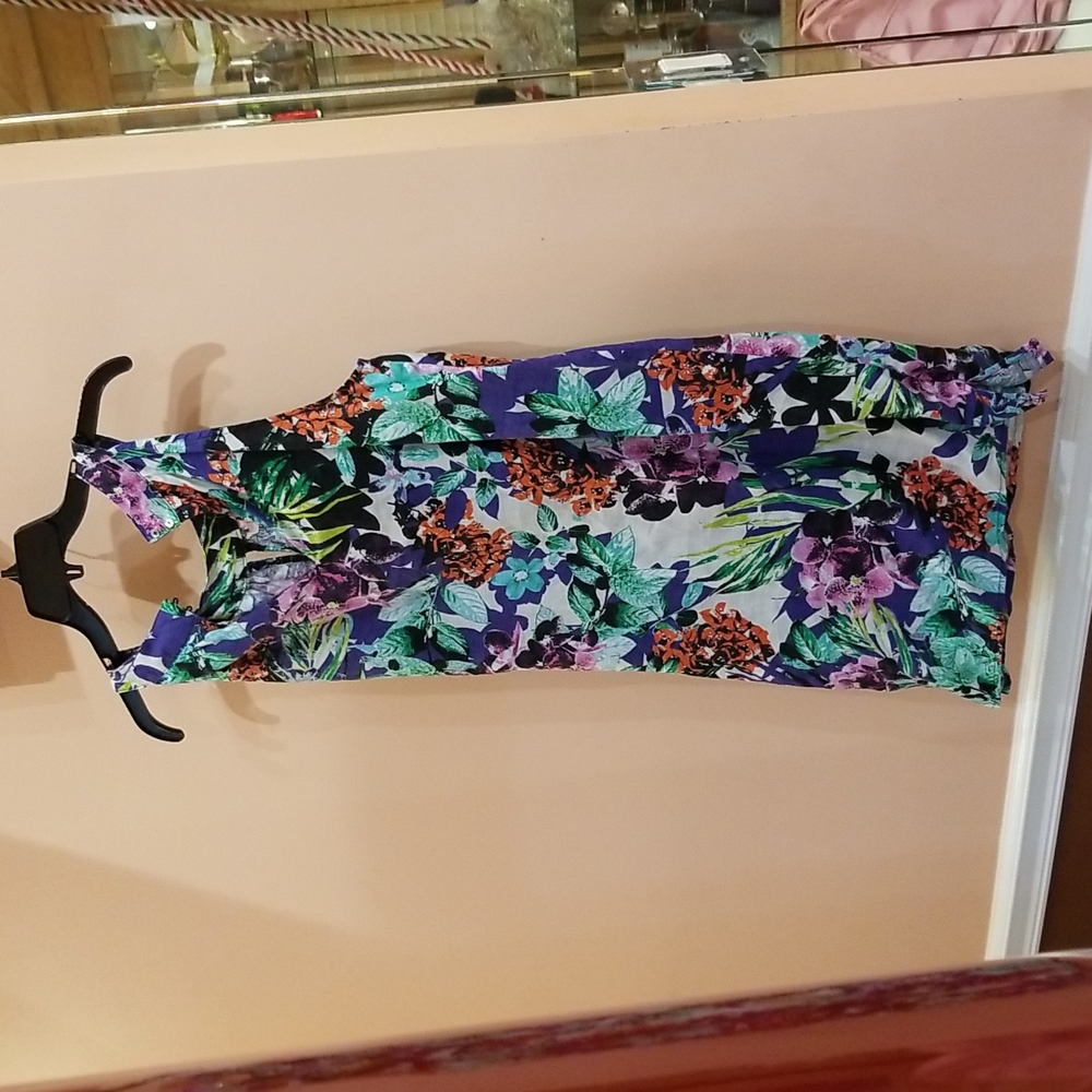Womans sleeveless dress, multicolor,  L